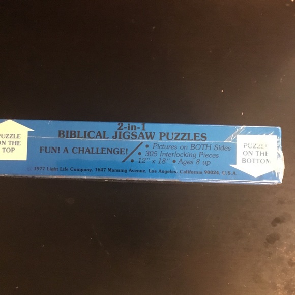 The Law of Moses: 2 in 1 Biblical Jigsaw Puzzles by Light Life Compay, Vntg 77, - Picture 7 of 9